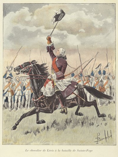 Le Chevalier de Lévis à la bataille de Sainte-Foy, Québec - Louis Charles Bombled